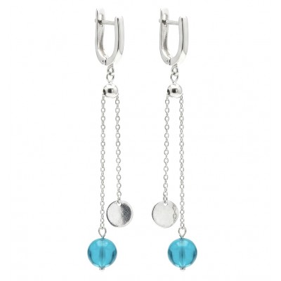 Dream 3.8 carat Apatite .925 Sterling Silver Handcrafted Statement earrings
