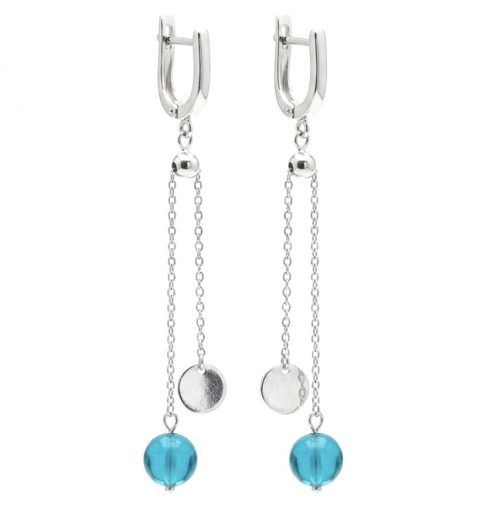 Dream 3.8 carat Apatite .925 Sterling Silver Handcrafted Statement earrings