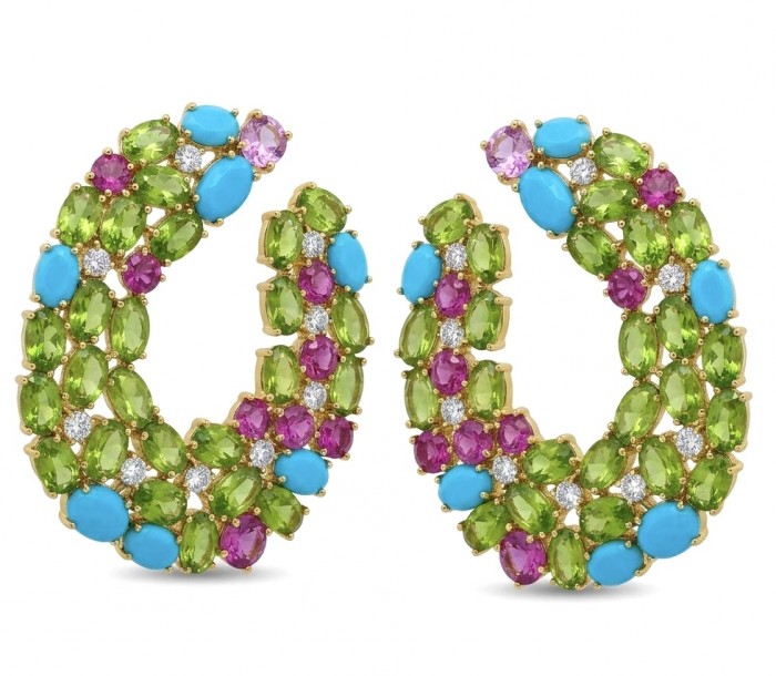 SERENADE Luxurious .9 carat authentic Himalayan Peridot .925 Sterling Silver dipped in 14K Gold Handcrafted Statement Earrings
