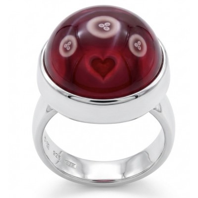 Bella Rosa Genuine 15.5 CARAT Star Ruby rhodium over .925 Sterling Silver Statement Ring size 8