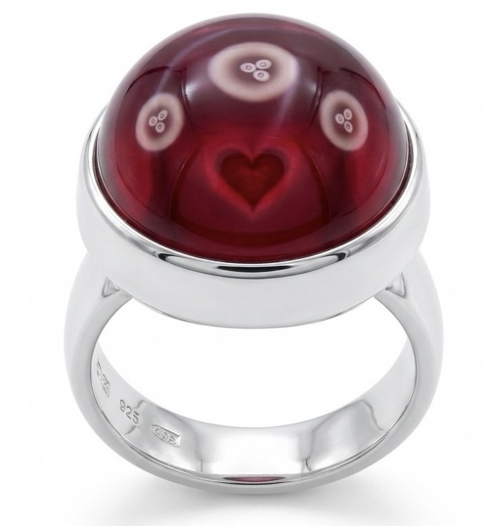 Bella Rosa Genuine 15.5 CARAT Star Ruby rhodium over .925 Sterling Silver Statement Ring size 8
