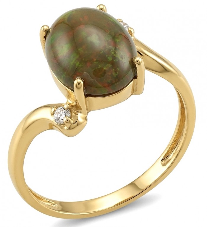 A Milky Way Genuine 4.8 carat Black Opal 18K Gold over .925 Sterling Silver handmade Ring size 8