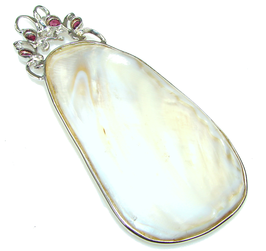 Large! Praying Goddess Blister Pearl Handcrafted Sterling Silver pendant