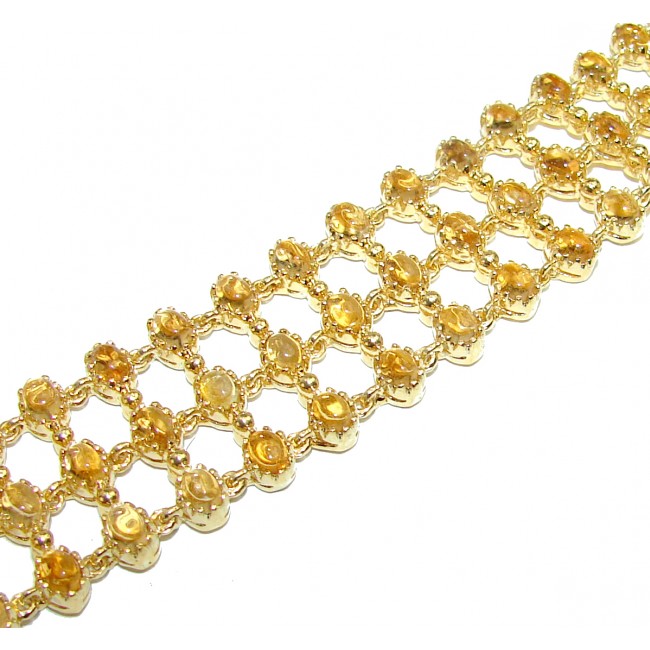 Passion Lemon Citrine 14K gold over .925 Sterling Silver handcrafted Bracelet
