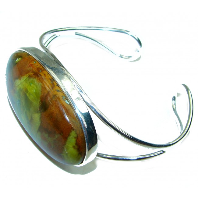 Vintage Design Genuine Morrisonite .925 Sterling Silver handmade Bracelet / Cuff