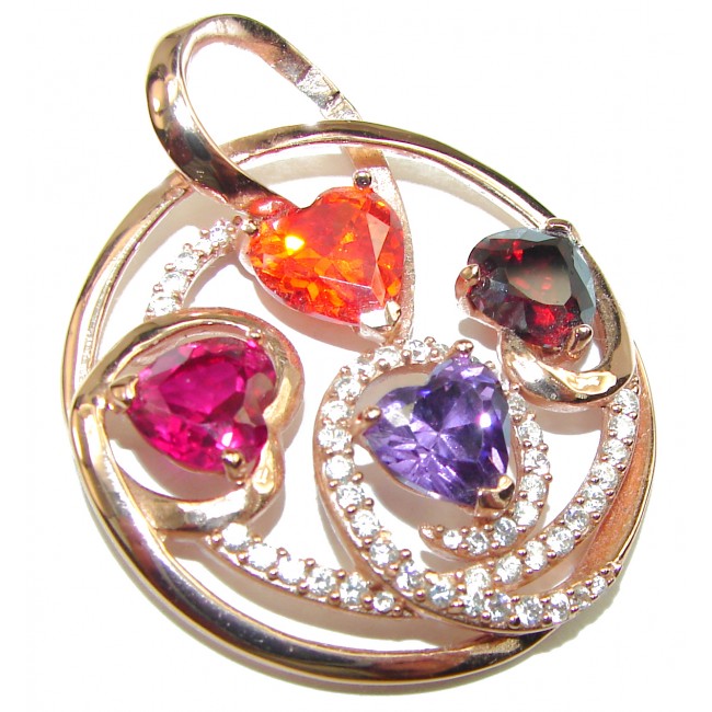 Endless Happiness Cubic Zirconia 14K Gold over .925 Sterling Silver Pendant