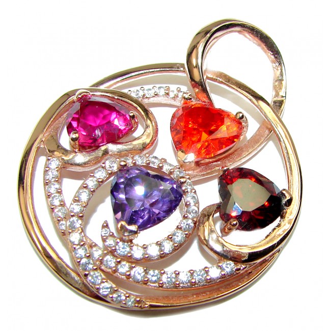 Endless Happiness Cubic Zirconia 14K Gold over .925 Sterling Silver Pendant