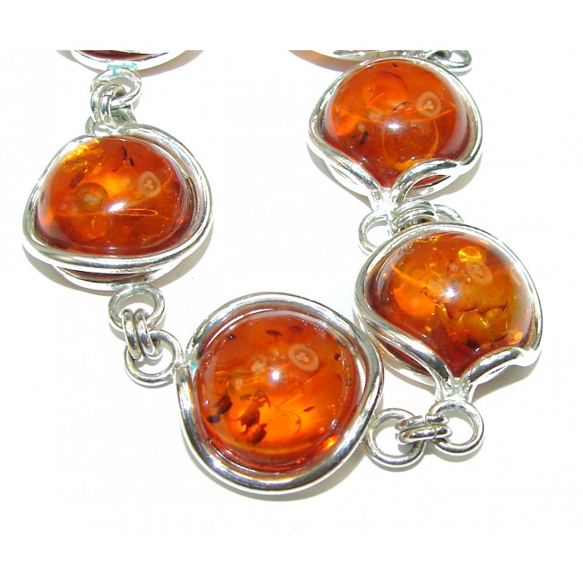Beautiful Amber .925 Sterling Silver handcrafted Bracelet