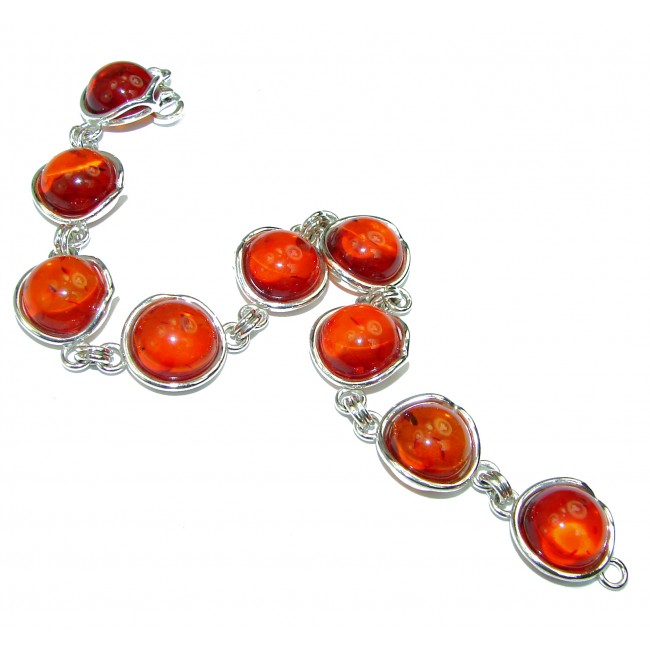 Beautiful Amber .925 Sterling Silver handcrafted Bracelet