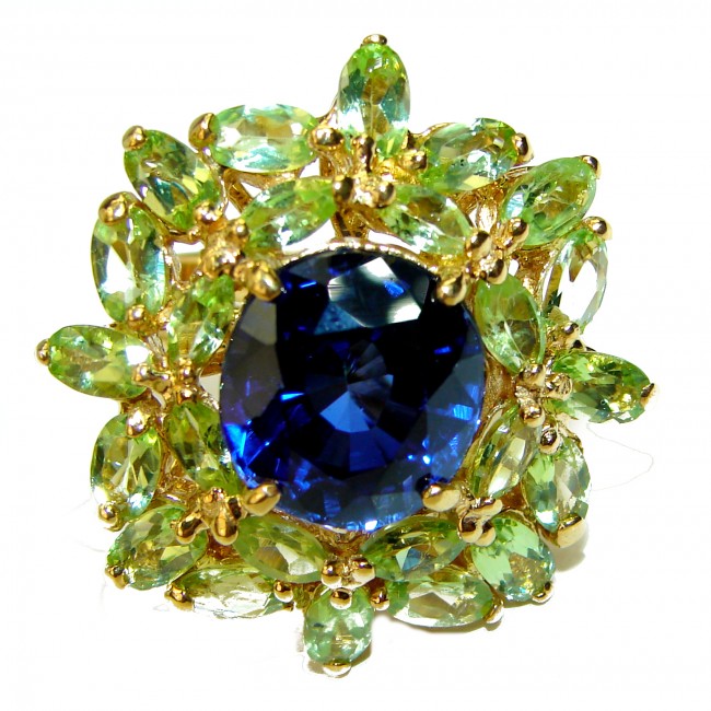 Emily London Blue Topaz 14K Gold over .925 Sterling Silver Ring size 8 - photo 1