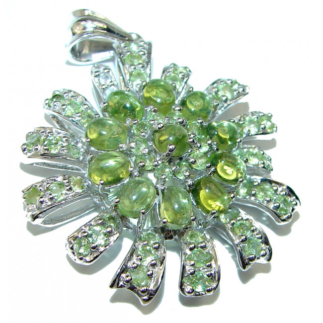 Margot authentic Peridot .925 Sterling Silver handmade Pendant - photo 2