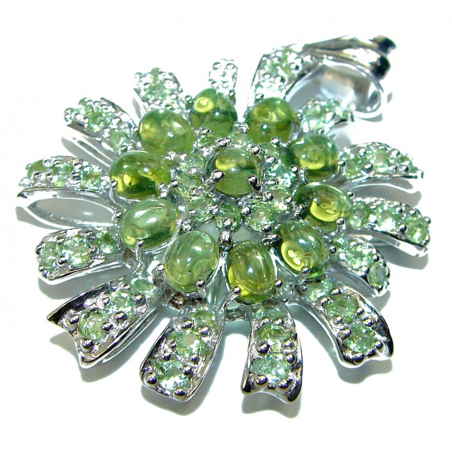 Margot authentic Peridot .925 Sterling Silver handmade Pendant - photo 1