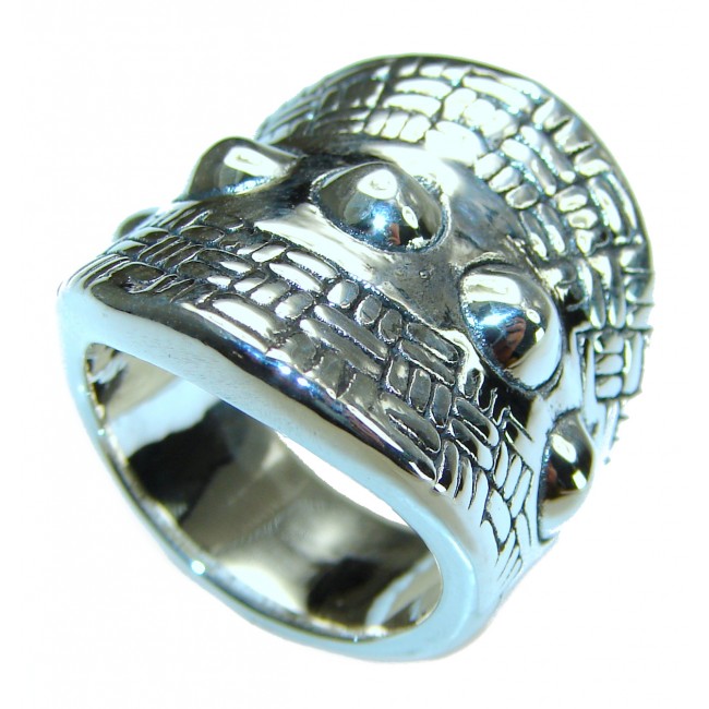 Large Bali made .925 Sterling Silver handcrafted Ring s. 6 1/2