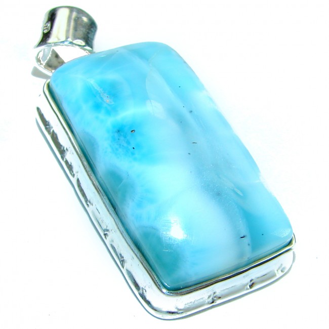 Great quality authentic Larimar .925 Sterling Silver handmade pendant - photo 2