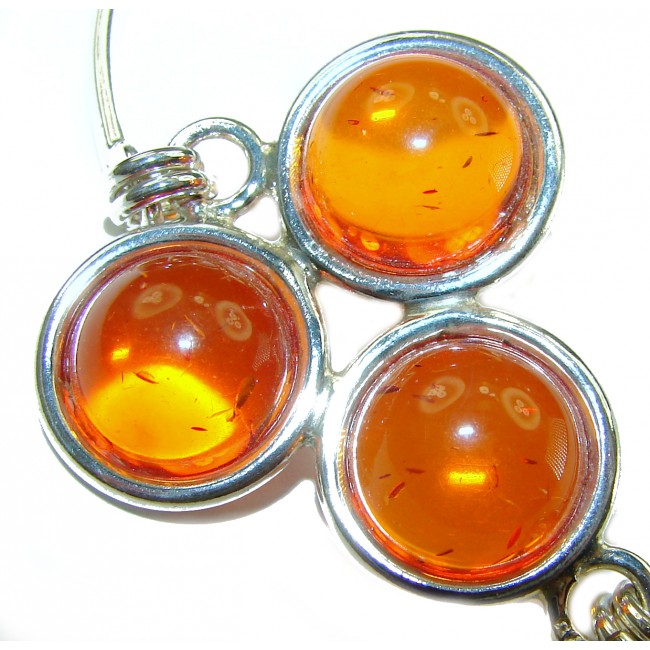 Excellent Baltic Amber .925 Sterling Silver entirely handcrafted Bracelet - photo 2