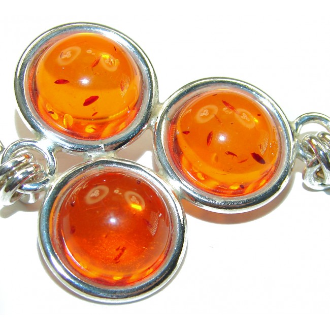 Excellent Baltic Amber .925 Sterling Silver entirely handcrafted Bracelet - photo 2