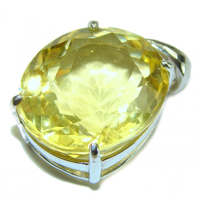 25.5 carat Citrine .925 Sterling Silver handmade Pendant - photo 2