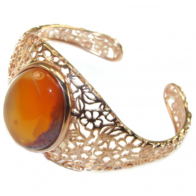 Downtown Sunset Mexican Opal handmade 14K Gold over .925 Sterling Silver Bracelet / Cuff - photo 2