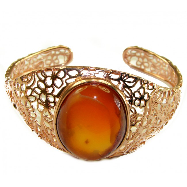 Downtown Sunset Mexican Opal handmade 14K Gold over .925 Sterling Silver Bracelet / Cuff - photo 1