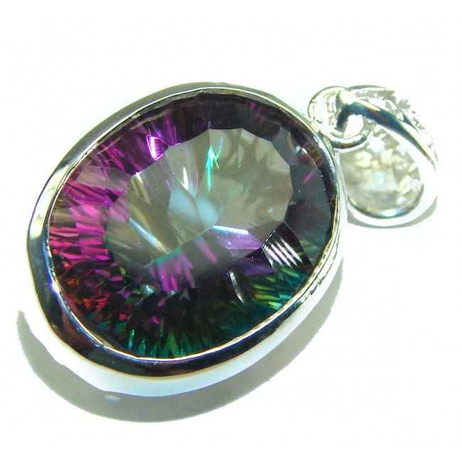 Magic Aurora Topaz .925 Sterling Silver handcrafted Pendant - photo 1