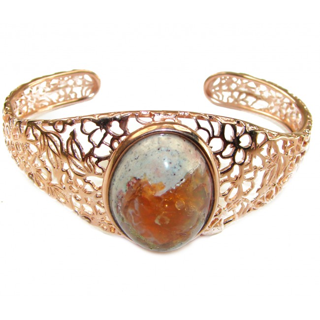 Authentic Mexican Opal handmade 14K Gold over .925 Sterling Silver Bracelet / Cuff - photo 1