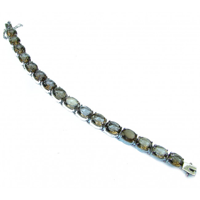 Sands Of Time Smoky Topaz .925 Sterling Silver handmade Bracelet - photo 3