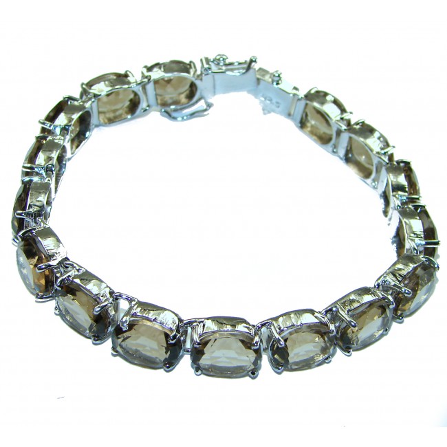 Sands Of Time Smoky Topaz .925 Sterling Silver handmade Bracelet - photo 2