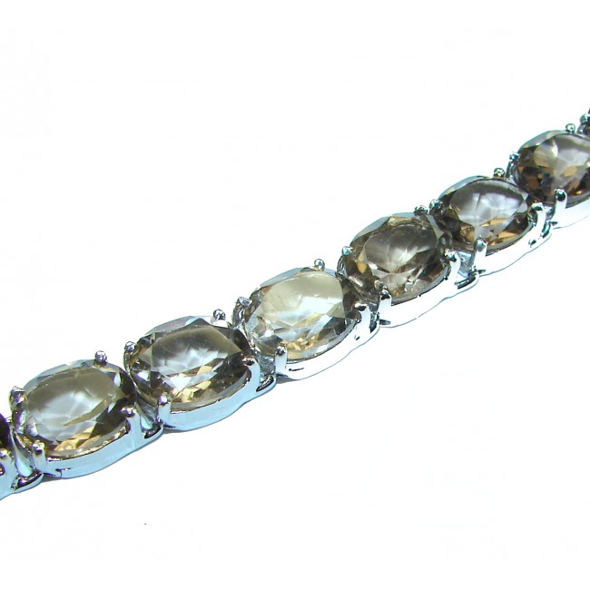 Sands Of Time Smoky Topaz .925 Sterling Silver handmade Bracelet - photo 1