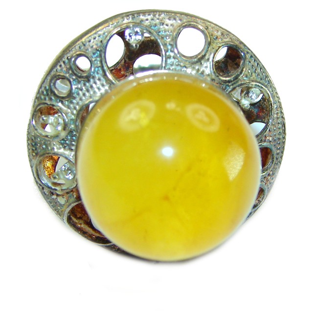 Modern Concept Natural Baltic Amber .925 Sterling Silver ring s. 8 3/4 - photo 3