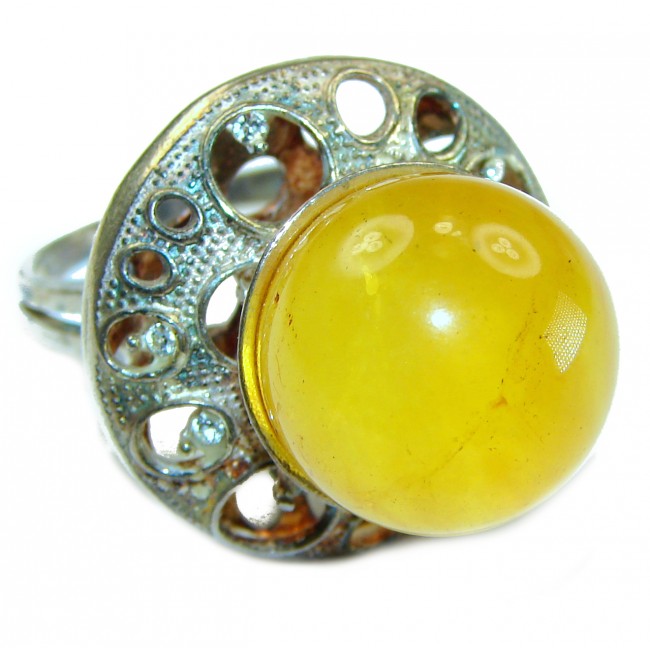 Modern Concept Natural Baltic Amber .925 Sterling Silver ring s. 8 3/4 - photo 2