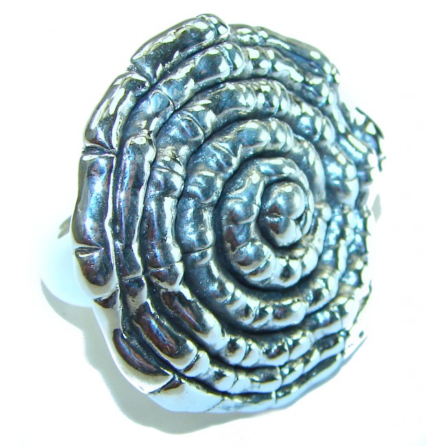 Large Italy Made Silver Sterling Silver LARGE ring s. 6 1/4 - photo 2