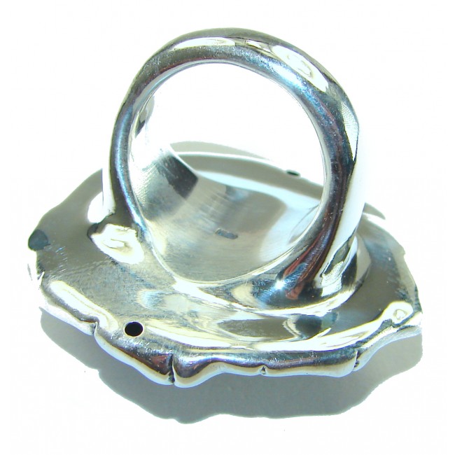 Large Italy Made Silver Sterling Silver LARGE ring s. 6 1/4 - photo 1