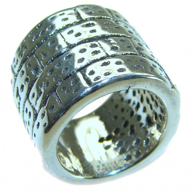 Large Bali made .925 Sterling Silver handcrafted Ring s. 5 - photo 3