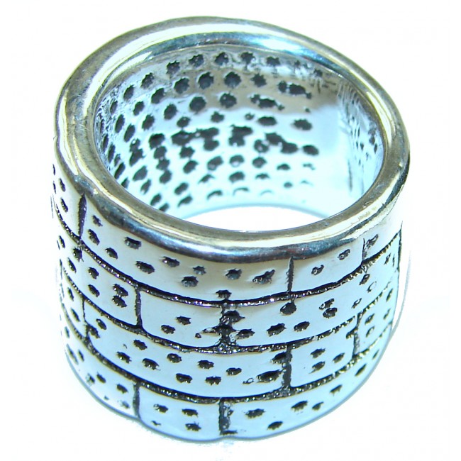 Large Bali made .925 Sterling Silver handcrafted Ring s. 5 - photo 1