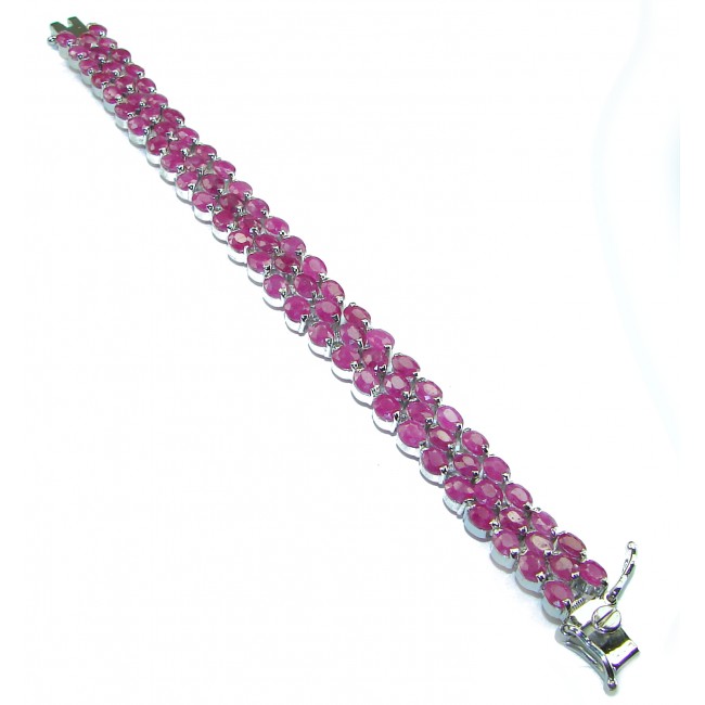 Incredible design authentic Ruby .925 Sterling Silver handmade Bracelet - photo 3