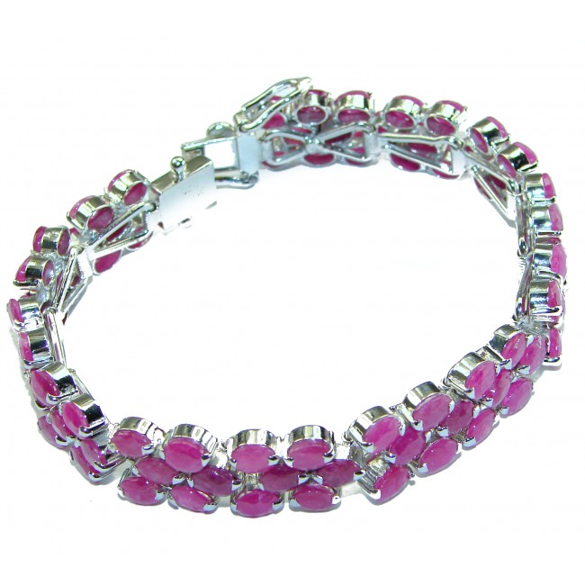 Incredible design authentic Ruby .925 Sterling Silver handmade Bracelet - photo 2