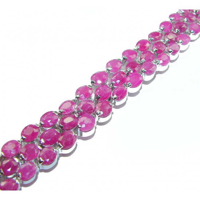 Incredible design authentic Ruby .925 Sterling Silver handmade Bracelet - photo 1
