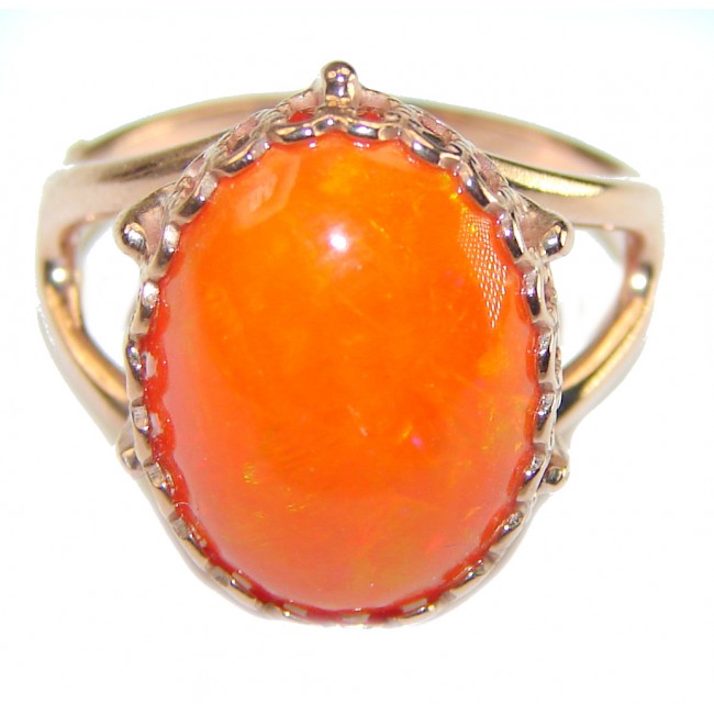 Golden Galaxy Ethiopian Opal 18K Rose Gold over .925 Sterling Silver handcrafted Ring size 7 - photo 3