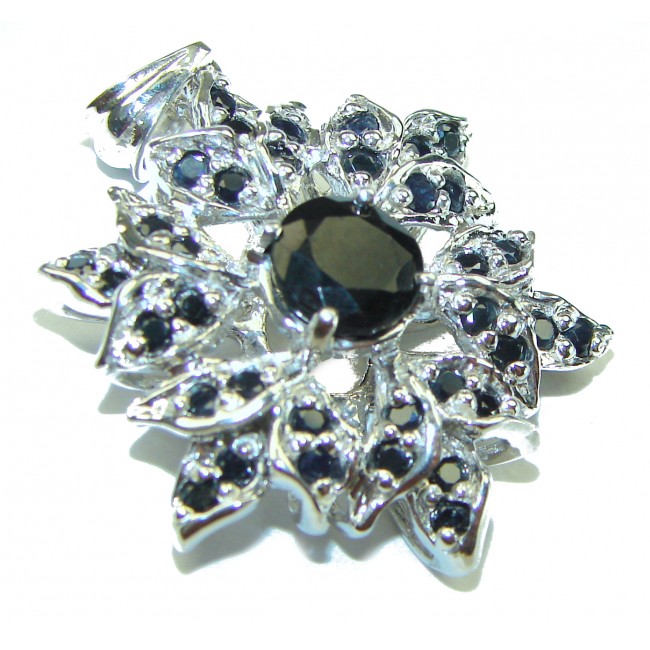 Blue Star Genuine Sapphire .925 Sterling Silver handmade Pendant - photo 3