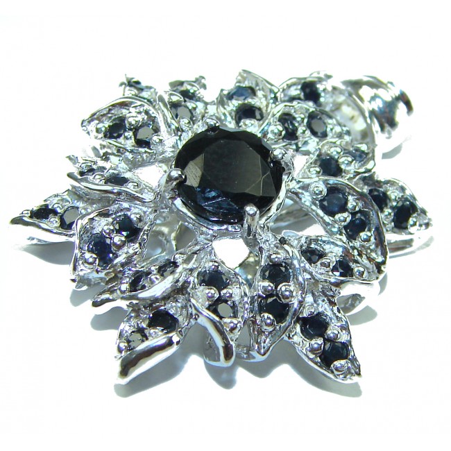 Blue Star Genuine Sapphire .925 Sterling Silver handmade Pendant - photo 2
