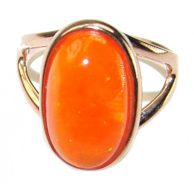 Golden Galaxy Ethiopian Opal 18K Rose Gold over .925 Sterling Silver handcrafted Ring size 6 1/4 - photo 3