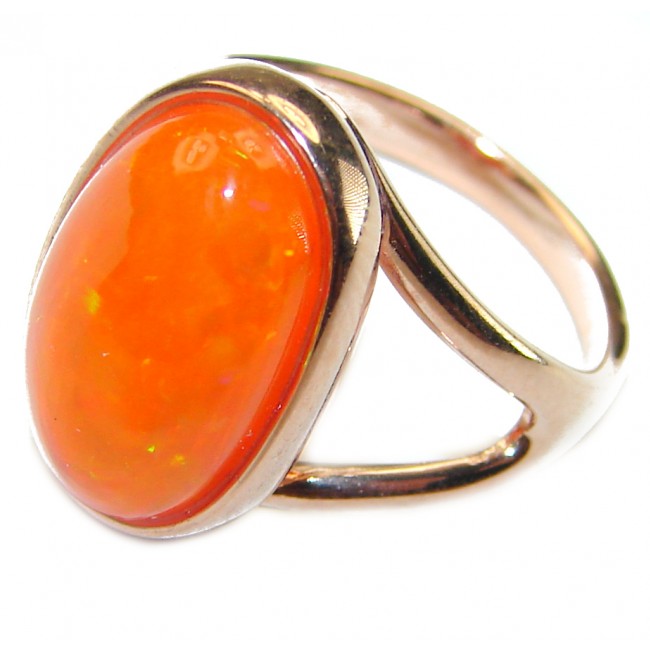 Golden Galaxy Ethiopian Opal 18K Rose Gold over .925 Sterling Silver handcrafted Ring size 6 1/4 - photo 1