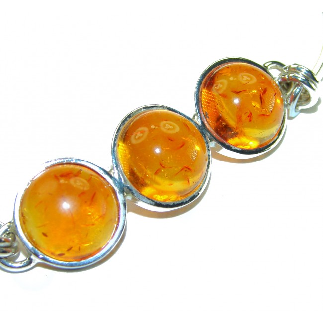 Excellent Baltic Amber .925 Sterling Silver entirely handcrafted Bracelet - photo 1