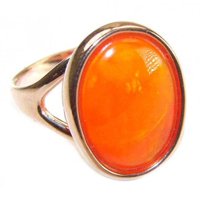 Golden Galaxy Ethiopian Opal 18K Rose Gold over .925 Sterling Silver handcrafted Ring size 6 1/4 - photo 3