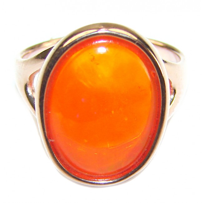 Golden Galaxy Ethiopian Opal 18K Rose Gold over .925 Sterling Silver handcrafted Ring size 6 1/4 - photo 2