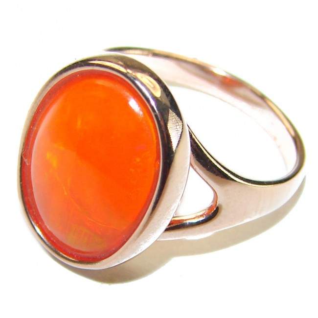 Golden Galaxy Ethiopian Opal 18K Rose Gold over .925 Sterling Silver handcrafted Ring size 6 1/4 - photo 1