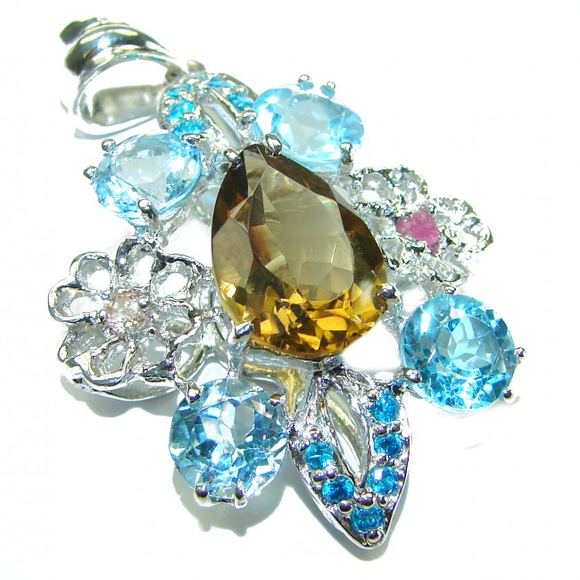 Vintage Design Amethyst 14K Rose Gold over .925 Sterling Silver handcrafted Pendant - photo 3
