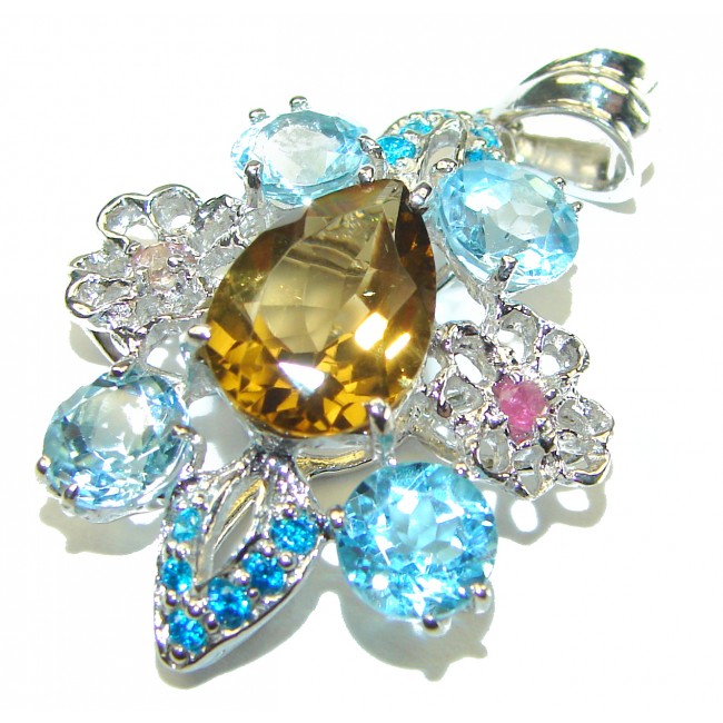 Vintage Design Amethyst 14K Rose Gold over .925 Sterling Silver handcrafted Pendant - photo 2