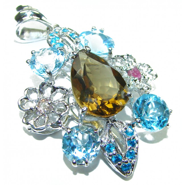 Vintage Design Amethyst 14K Rose Gold over .925 Sterling Silver handcrafted Pendant - photo 1