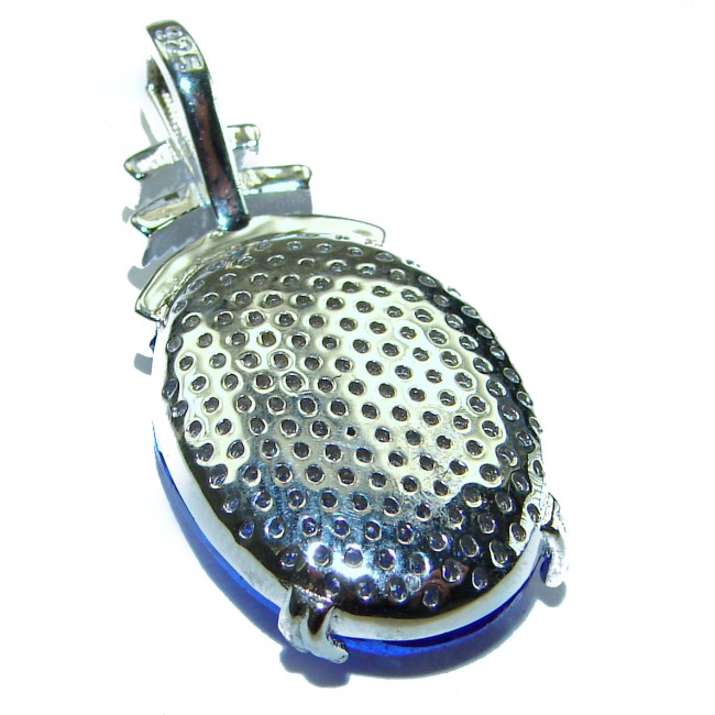 Endless Ocean natural Blue Topaz .925 Sterling Silver handmade Pendant - photo 1